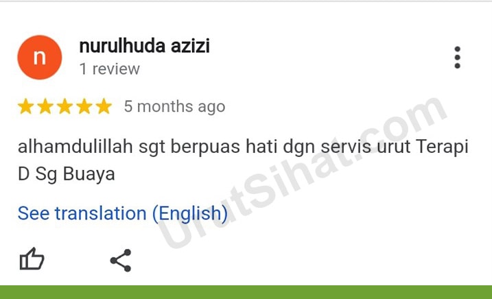 Urut Terapi Saraf Rawang